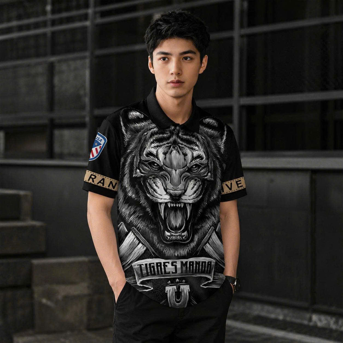 Áo Polo Tiger INT-12 Họa Tiết Hổ – Áo Polo Nam/Nữ Cổ Bẻ Phong Cách Graphic Streetwear Cá Tính, Vải Poly Co Giãn Thoáng Mát