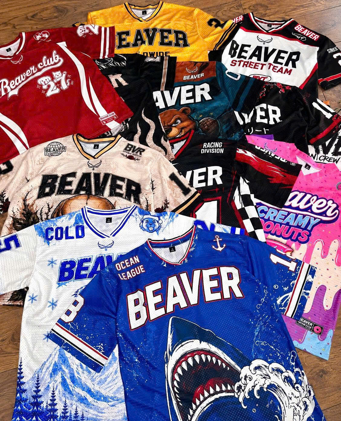Áo Thun New Jersey BEAVERTEE NJS-25 Nam Nữ, Áo Jersey Thể Thao Unisex Họa Tiết Đá Quý Jewel Trắng Hồng, Phong Cách Streetwear Nổi Bật Dễ Thương, Jersey Thun Lưới Thoáng Khí, Form Boxy Oversize