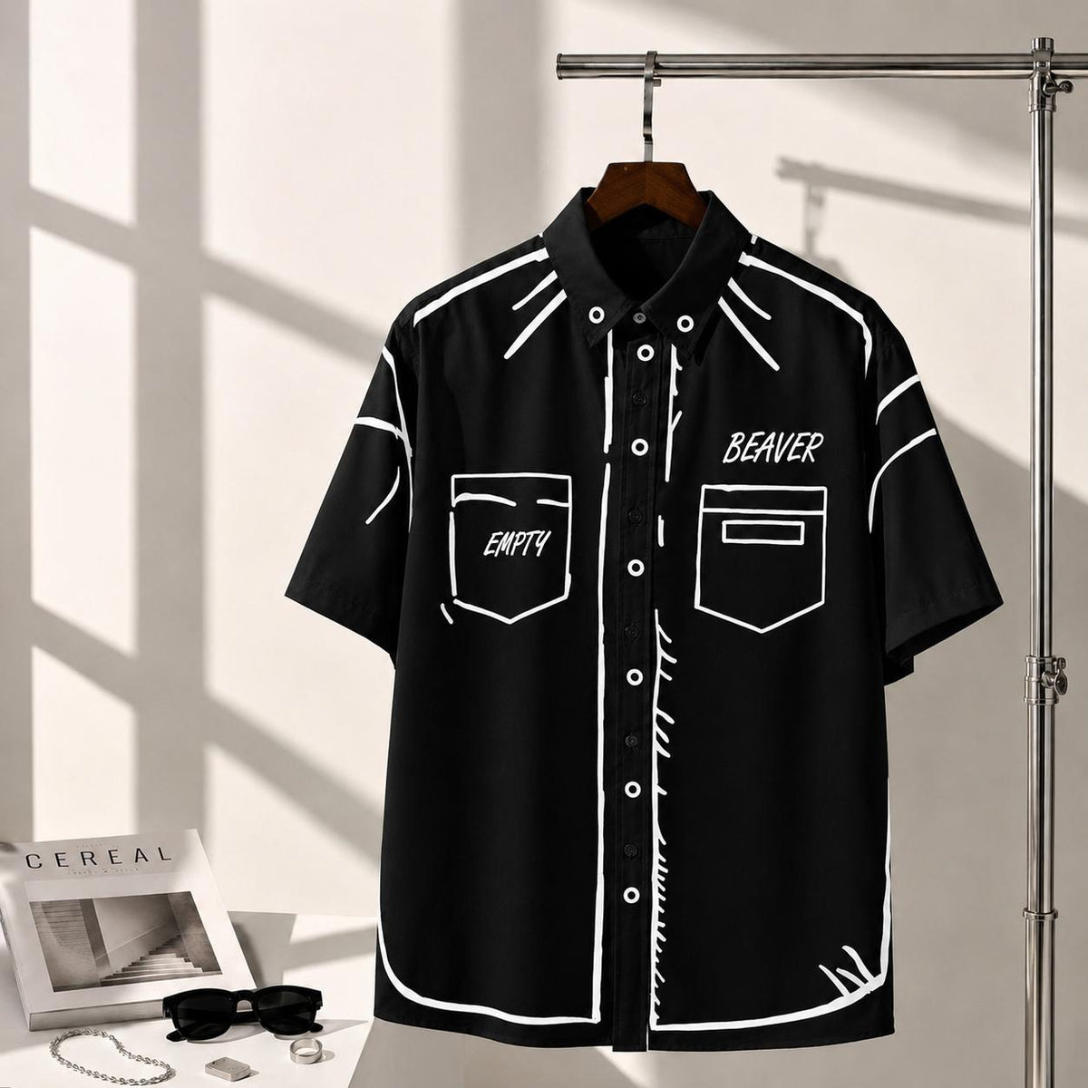 Áo Sơ Mi & Quần Lụa BEAVERTEE SMRBO-39 Nam Nữ – Set Form Rộng Unisex, Vải Lụa Mềm Nhẹ Thoáng Mát, Phong Cách Trẻ Trung Năng Động