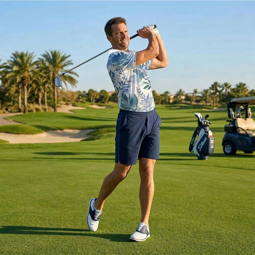 [ HÀNG XUẤT KHẨU ] - Áo Polo Thể Thao BEAVERTEE G-16 Nam Nữ, Golf, Tennis, Pickleball, Cầu Lông, Họa Tiết Lá Xanh, Vải Poly-Spandex Co Giãn Mềm Nhẹ, Thoáng Mát Nhanh Khô, Regular Fit