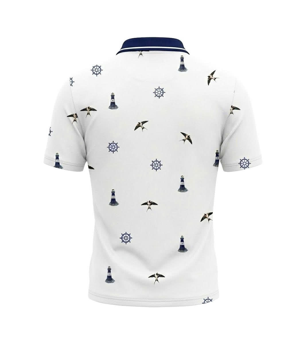 [ HÀNG XUẤT KHẨU ] - Áo Polo Thể Thao BEAVERTEE G-19 Nam Nữ, Họa Tiết Hải Đăng Bánh Lái Chim Biển, Vải Poly-Spandex Co Giãn Mềm Nhẹ, Thoáng Mát, Regular Fit, Size M–4XL