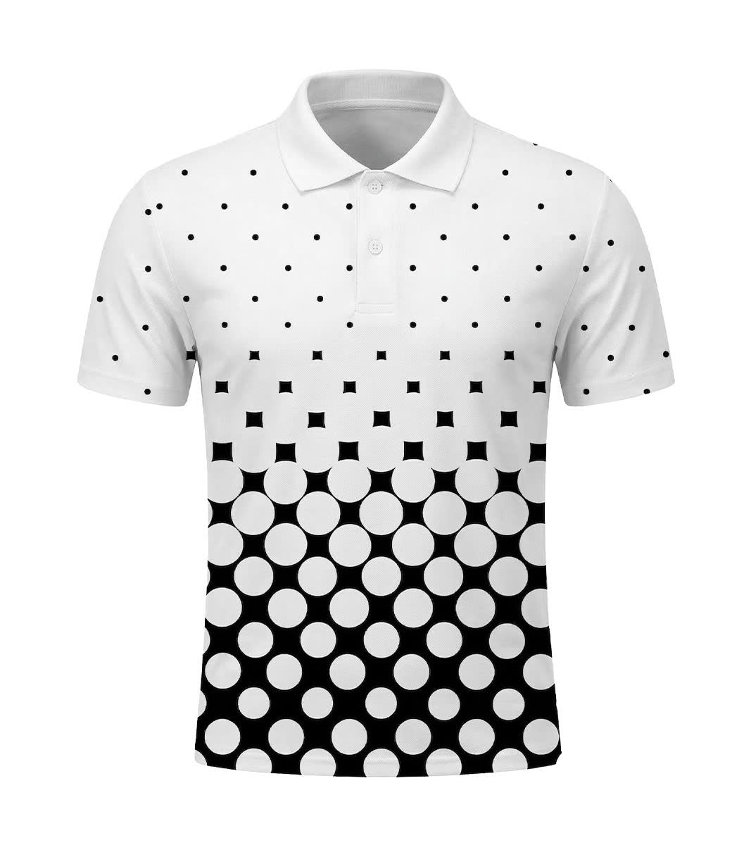 [ HÀNG XUẤT KHẨU ] - Áo Polo Thể Thao BEAVERTEE G-18 Nam Nữ, Họa Tiết Chấm Bi Đen Trắng, Vải Poly Spandex Co Giãn Mềm Nhẹ, Thoáng Mát, Regular Fit, Size M–4XL