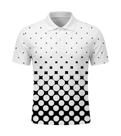 [ HÀNG XUẤT KHẨU ] - Áo Polo Thể Thao BEAVERTEE G-18 Nam Nữ, Họa Tiết Chấm Bi Đen Trắng, Vải Poly Spandex Co Giãn Mềm Nhẹ, Thoáng Mát, Regular Fit, Size M–4XL