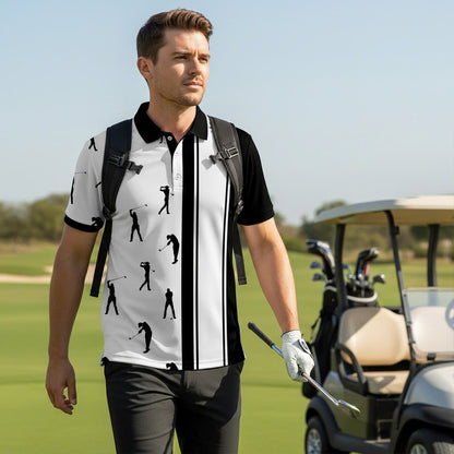 [ HÀNG XUẤT KHẨU ] - Áo Polo Thể Thao BEAVERTEE G-21 Nam Nữ, Họa Tiết Golf Đen Trắng, Vải Poly-Spandex Co Giãn Mềm Nhẹ, Thoáng Mát Nhanh Khô, Regular Fit, Size M–4XL
