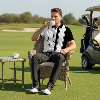 [ HÀNG XUẤT KHẨU ] - Áo Polo Thể Thao BEAVERTEE G-21 Nam Nữ, Họa Tiết Golf Đen Trắng, Vải Poly-Spandex Co Giãn Mềm Nhẹ, Thoáng Mát Nhanh Khô, Regular Fit, Size M–4XL