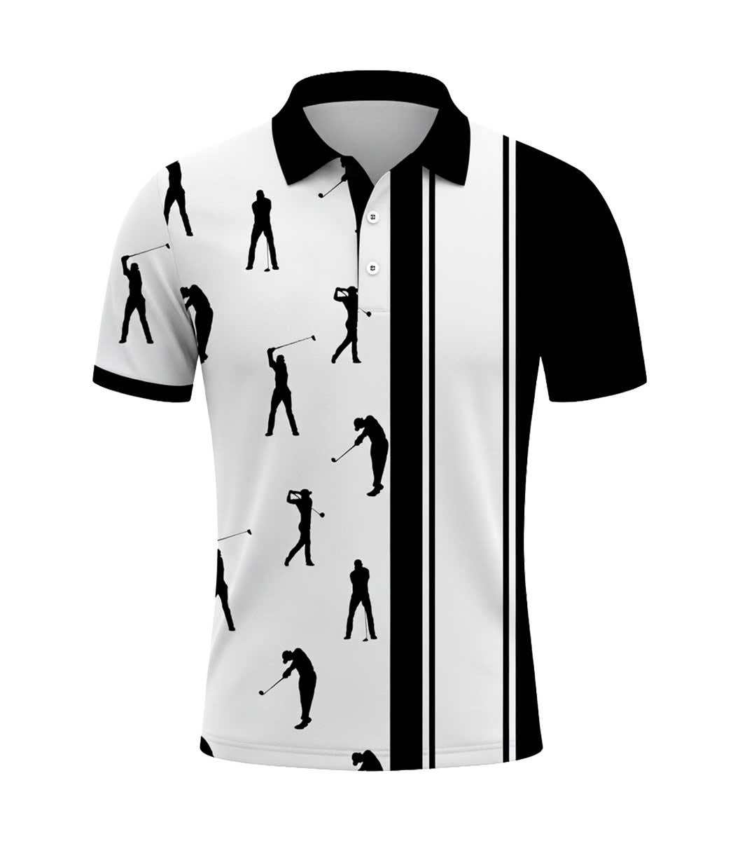 [ HÀNG XUẤT KHẨU ] - Áo Polo Thể Thao BEAVERTEE G-21 Nam Nữ, Họa Tiết Golf Đen Trắng, Vải Poly-Spandex Co Giãn Mềm Nhẹ, Thoáng Mát Nhanh Khô, Regular Fit, Size M–4XL
