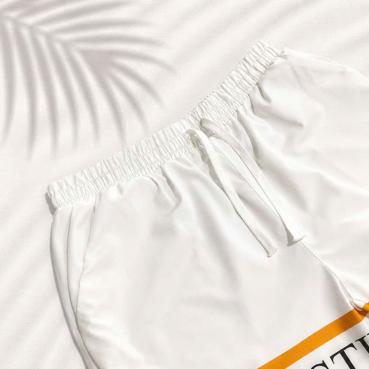 Set Áo Sơ Mi Và Quần Short Lụa Họa Tiết SMRBO-08 BEAVERTEE Form Oversize Unisex Nam Nữ, Thiết Kế Trắng Cam Graphic California Summer Arts District Cây Dừa Nổi Bật, Lụa Mềm Mịn Nhẹ Thoáng Mát