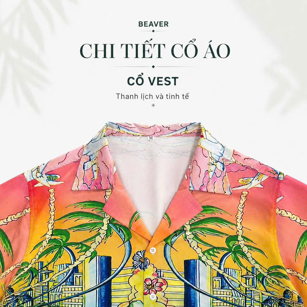 Set Áo Sơ Mi Và Quần Short Lụa Họa Tiết SMRBO-11 BEAVERTEE Form Oversize Unisex Nam Nữ, Thiết Kế Tropical Hoa Lá Cây Dừa Đa Sắc Rực Rỡ, Phong Cách Resort Mùa Hè, Lụa Mềm Mịn Nhẹ Thoáng Mát