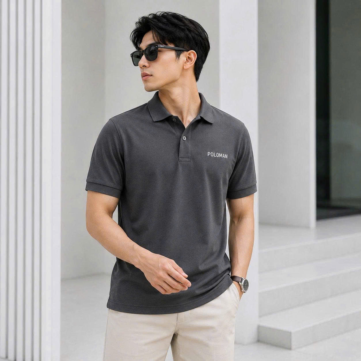 Áo Polo POLOMAN BEAVERTEE Nam Nữ, Dáng Vừa Vặn Dễ Mặc, Vải Poly Spandex Co Giãn 4 Chiều Mềm Nhẹ Thoáng Mát, Thiết Kế Nhiều Màu, Size M–4XL
