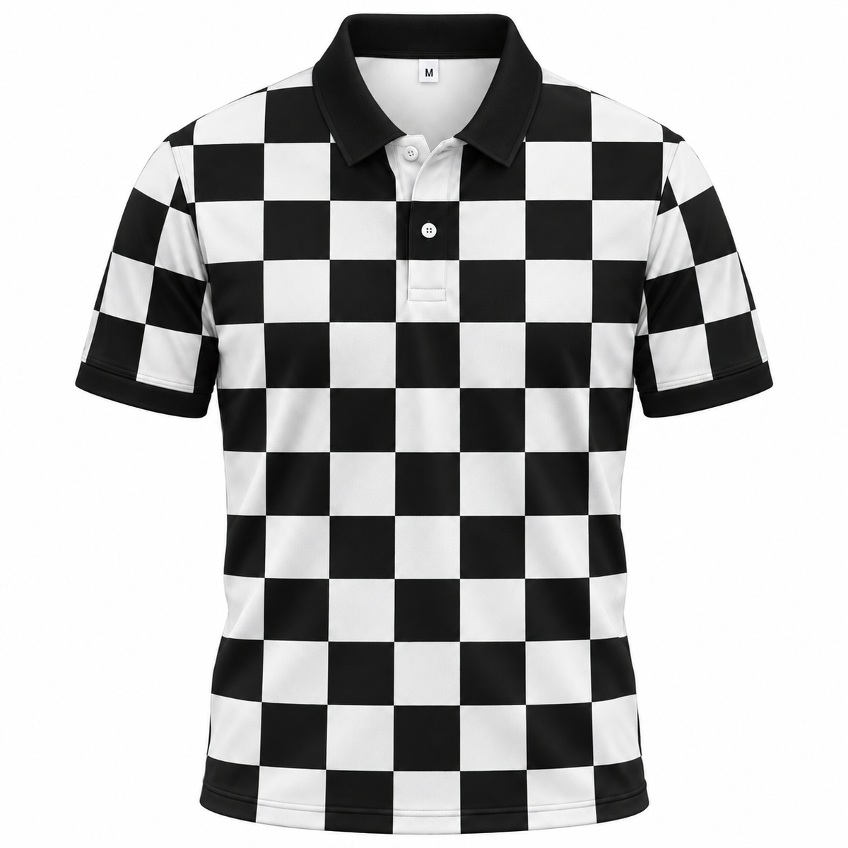 Áo Polo BEAVERTEE INT-72 Nam Nữ, Áo Polo Thể Thao Unisex Họa Tiết Caro Bàn Cờ Đen Trắng, Phong Cách Streetwear Tối Giản Cá Tính, Vải Poly Thái Co Giãn Thoáng Mát, Regular Fit