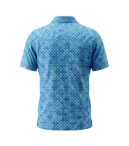 [ HÀNG XUẤT KHẨU ] - Áo Polo Thể Thao BEAVERTEE G-04 Nam Nữ, Golf, Tennis, Pickleball, Cầu Lông, Họa Tiết Vảy Cá Xanh Biển, Vải Poly Co Giãn Mềm Nhẹ, Thoáng Mát Nhanh Khô, Form Vừa Vặn