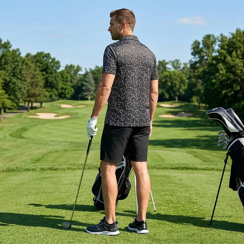 [ HÀNG XUẤT KHẨU ] - Áo Polo Thể Thao BEAVERTEE G-11 Nam Nữ, Golf, Tennis, Pickleball, Cầu Lông, Họa Tiết Ngôi Sao Đen Trắng, Vải Poly Co Giãn Mềm Nhẹ, Thoáng Mát Nhanh Khô, Form Vừa Vặn