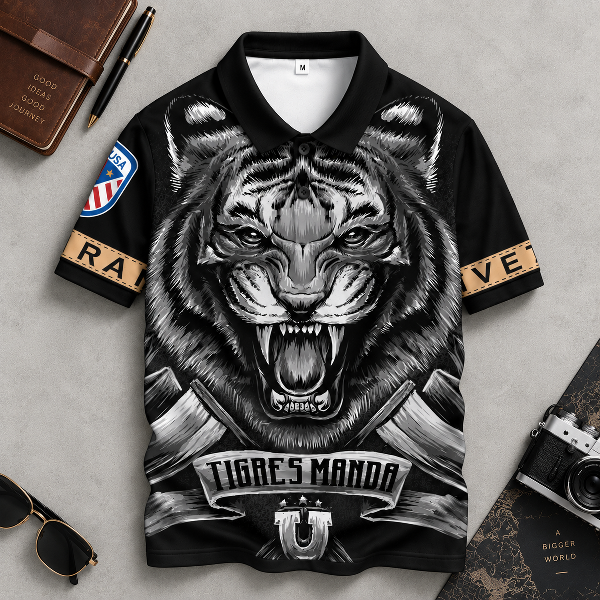 Áo Polo Tiger INT-12 Họa Tiết Hổ – Áo Polo Nam/Nữ Cổ Bẻ Phong Cách Graphic Streetwear Cá Tính, Vải Poly Co Giãn Thoáng Mát