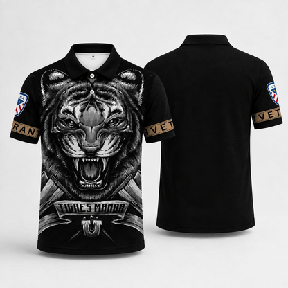 Áo Polo Tiger INT-12 Họa Tiết Hổ – Áo Polo Nam/Nữ Cổ Bẻ Phong Cách Graphic Streetwear Cá Tính, Vải Poly Co Giãn Thoáng Mát