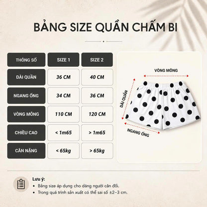 Quần Short Chấm Bi BEAVERTEE Nam Nữ Form Rộng, Họa Tiết Chấm Bi Đen Trắng Trẻ Trung, Vải Lưới Mềm Nhẹ Thoáng Khí, Cạp Thun Co Giãn, 2 Túi Sâu Tiện Dụng